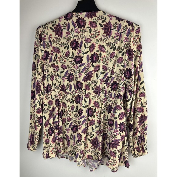 Torrid Babydoll Rayon Crepe Embroidered Lace Up Top Floral Womens Plus Size 2 2X - Picture 7 of 13